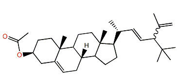 (22E)-24-Isopropenyl-25-methylcholesta-5,22-dien-3b-ol acetate